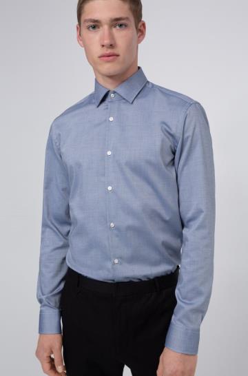 Koszula HUGO Slim Fit Niebieskie Męskie (Pl70150)